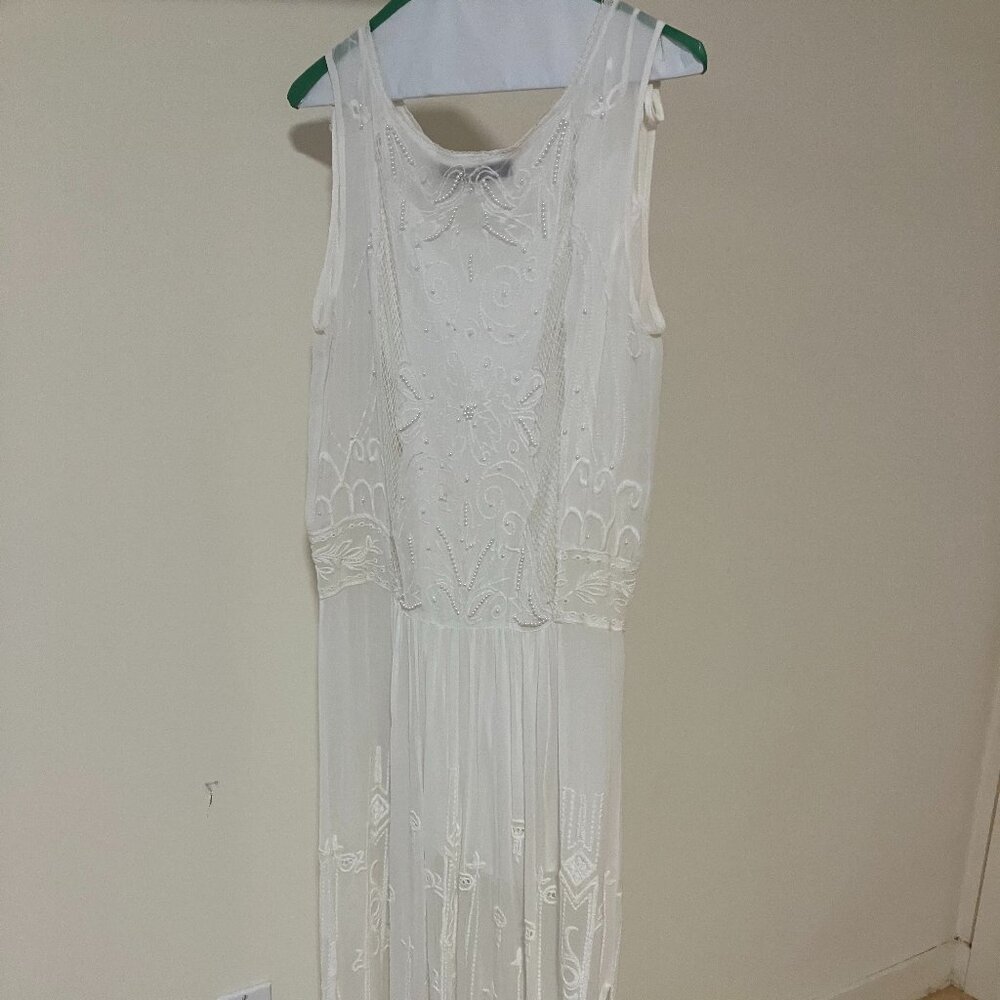 white zara dress